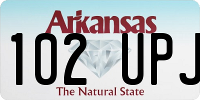 AR license plate 102UPJ