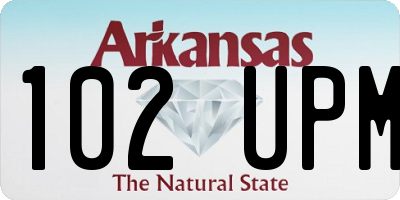 AR license plate 102UPM