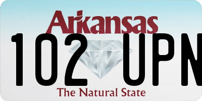 AR license plate 102UPN