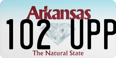 AR license plate 102UPP