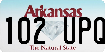 AR license plate 102UPQ