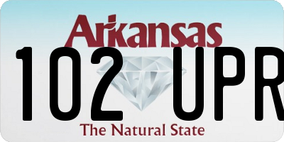 AR license plate 102UPR