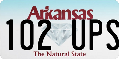 AR license plate 102UPS