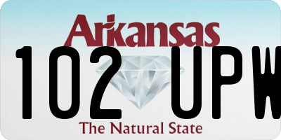 AR license plate 102UPW