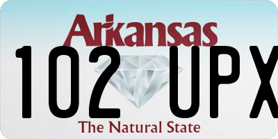 AR license plate 102UPX