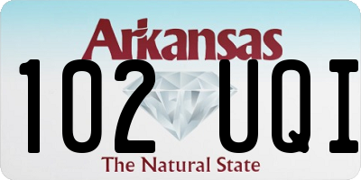 AR license plate 102UQI