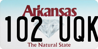 AR license plate 102UQK