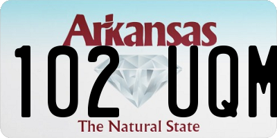 AR license plate 102UQM