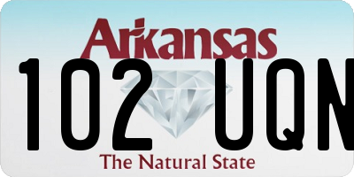 AR license plate 102UQN