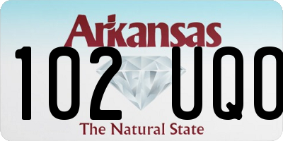 AR license plate 102UQO