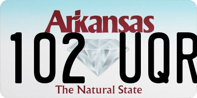 AR license plate 102UQR
