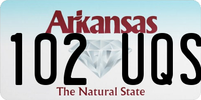 AR license plate 102UQS