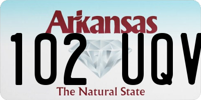 AR license plate 102UQV