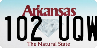 AR license plate 102UQW
