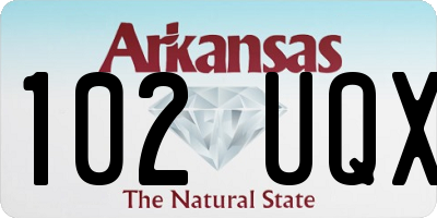 AR license plate 102UQX