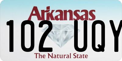 AR license plate 102UQY