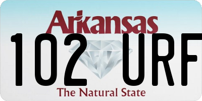 AR license plate 102URF