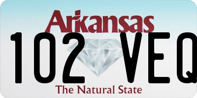 AR license plate 102VEQ