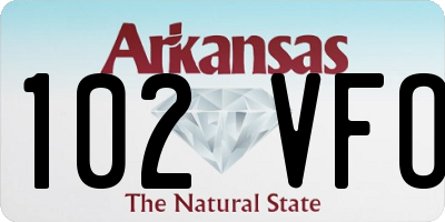 AR license plate 102VFO