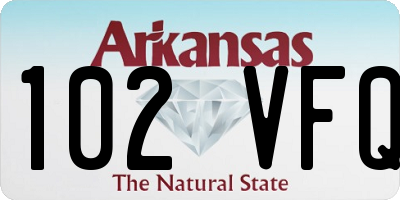 AR license plate 102VFQ