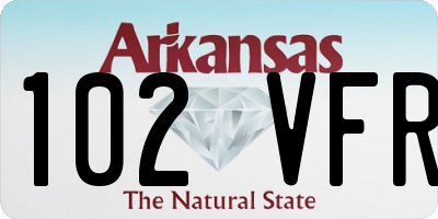 AR license plate 102VFR