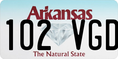 AR license plate 102VGD