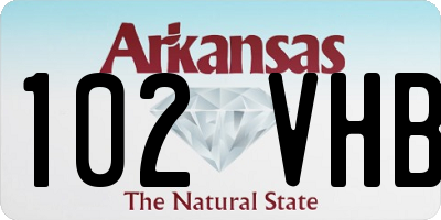 AR license plate 102VHB