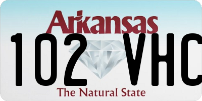 AR license plate 102VHC