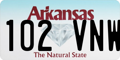 AR license plate 102VNW
