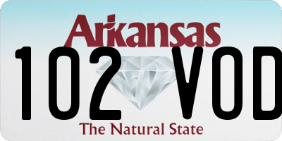 AR license plate 102VOD