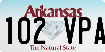 AR license plate 102VPA