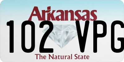AR license plate 102VPG