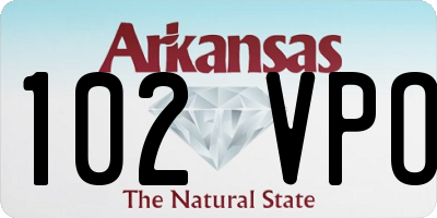 AR license plate 102VPO