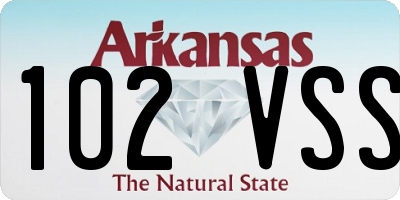 AR license plate 102VSS
