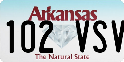 AR license plate 102VSV