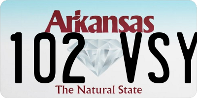 AR license plate 102VSY