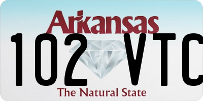 AR license plate 102VTC