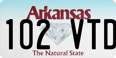 AR license plate 102VTD