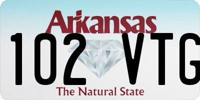 AR license plate 102VTG