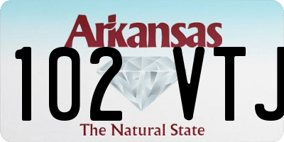 AR license plate 102VTJ
