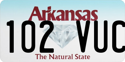 AR license plate 102VUC