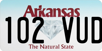 AR license plate 102VUD