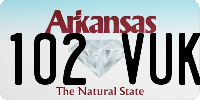 AR license plate 102VUK
