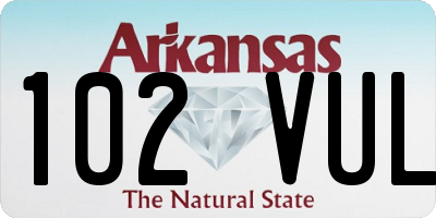 AR license plate 102VUL