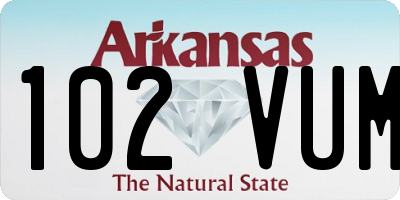 AR license plate 102VUM