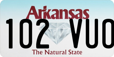 AR license plate 102VUO