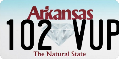 AR license plate 102VUP