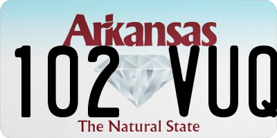 AR license plate 102VUQ