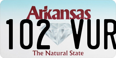 AR license plate 102VUR