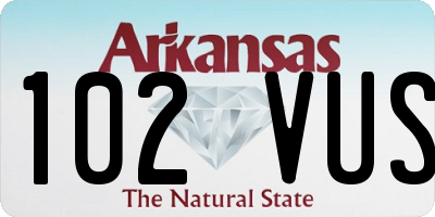 AR license plate 102VUS